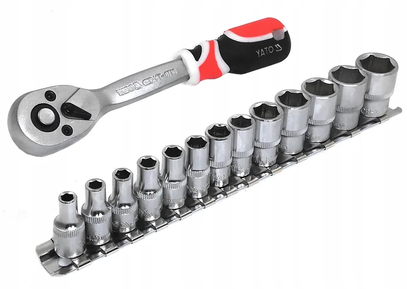 Ratel met 1/4" dopsleutelset 4-14mm by Yato – product image