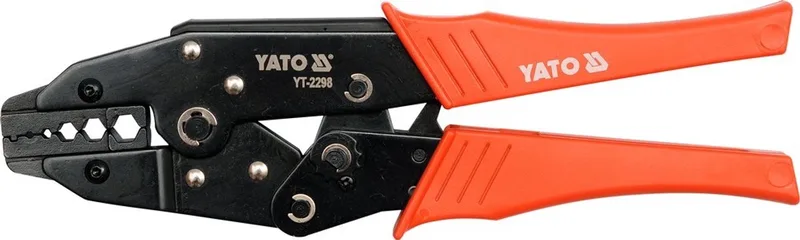 RG6/RG62 Krimptang - Professioneel - Staal - 44-47HRC de Yato, Orange – image du produit