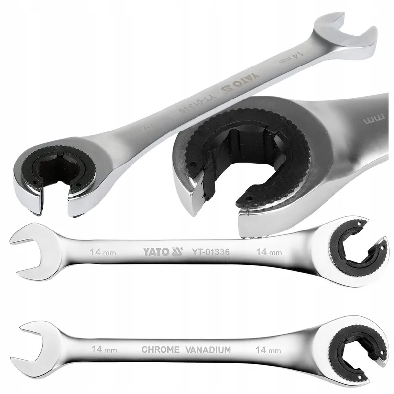 Ringsleutel met Ratel 14mm x 189mm CRV Satijn AS-DRIVE de Yato – image du produit