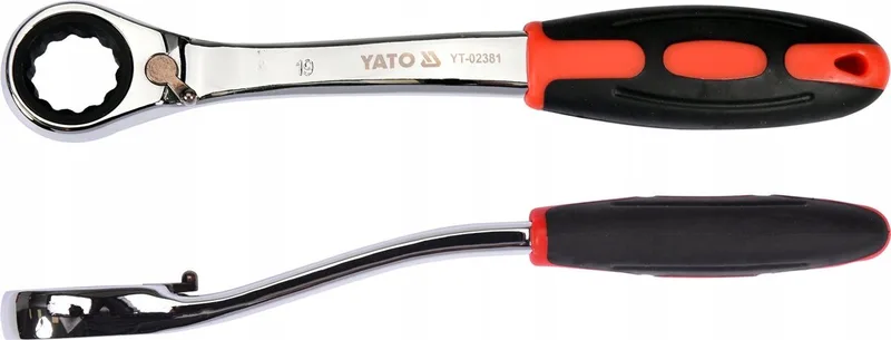 Ringsleutel met Ratel 19mm CrV, Gebogen de Yato – image du produit
