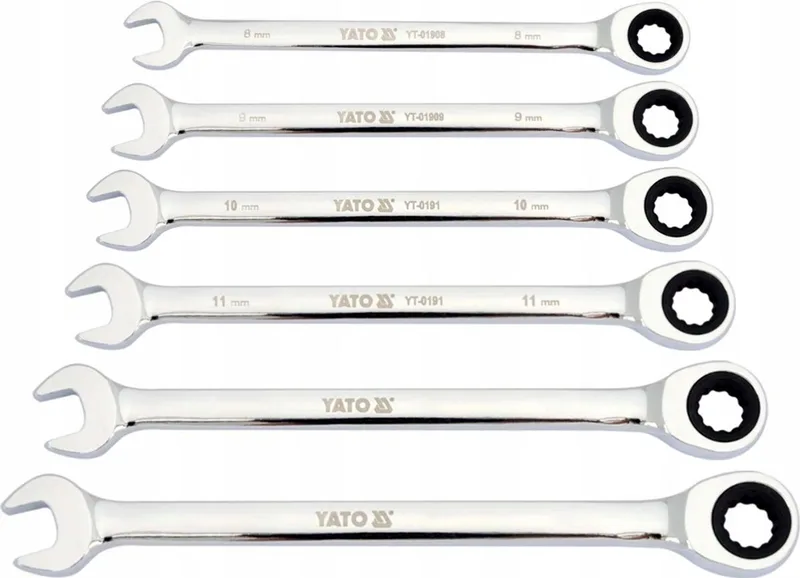 Ringsleutelset met Ratel 8-13mm 6 Delig CrV6140 van Yato – productafbeelding
