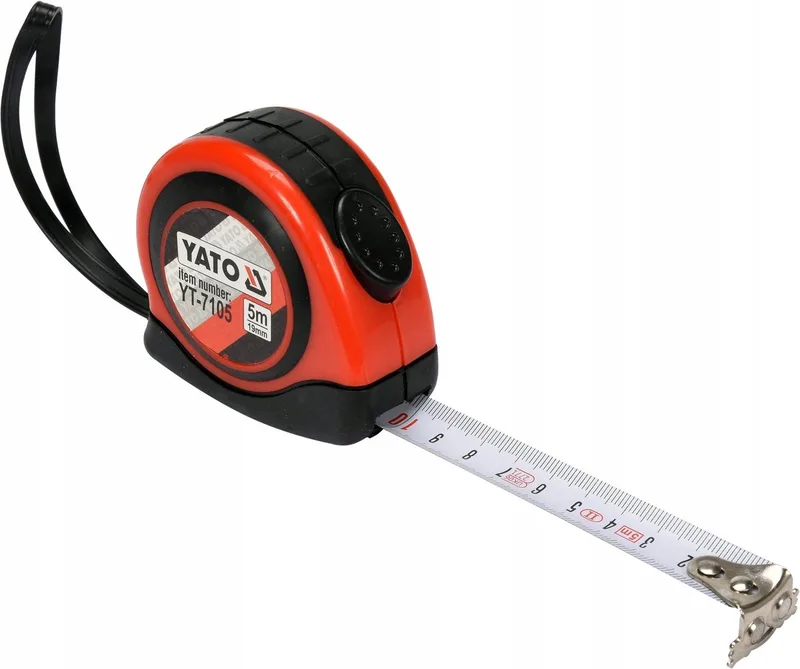 Rolmaat 5m x 19mm - Precisie & Duurzaamheid by Yato, White, Black – product image