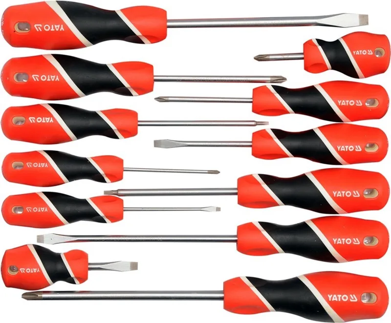 Schroevendraaierset 12 Delig - Professioneel Gereedschap by Yato, Black – product image