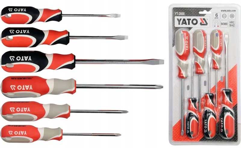 Schroevendraaierset 6 Delig met Magnetische Punt von Yato – Produktbild