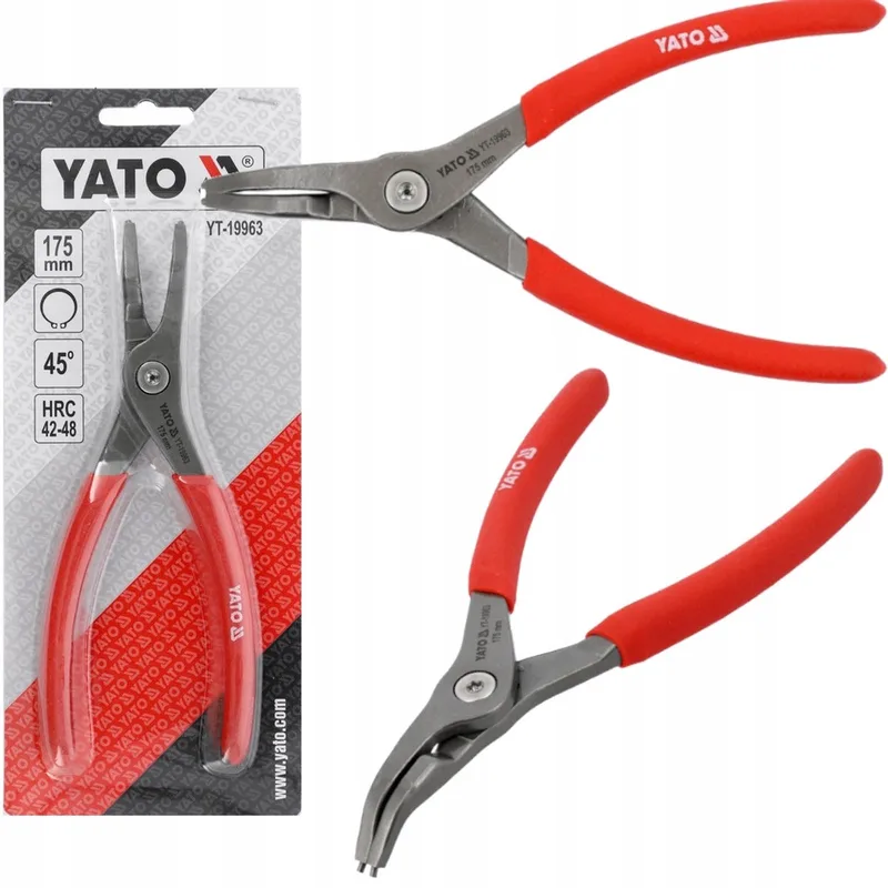 Seeger tang, 175 mm, 19-60 mm, gebogen, CrV by Yato – product image