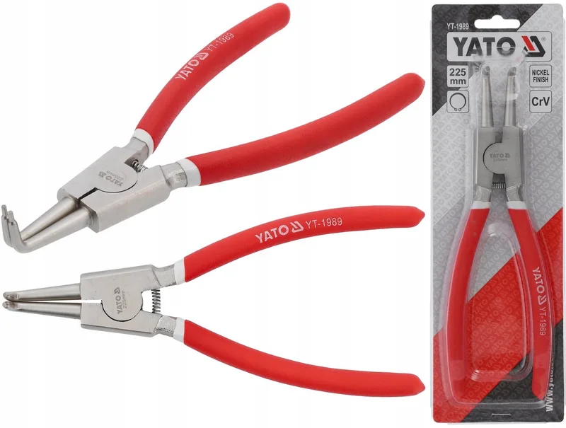 Seeger Tang Extern Gebogen 225mm van Yato, Polished, Nickel – productafbeelding