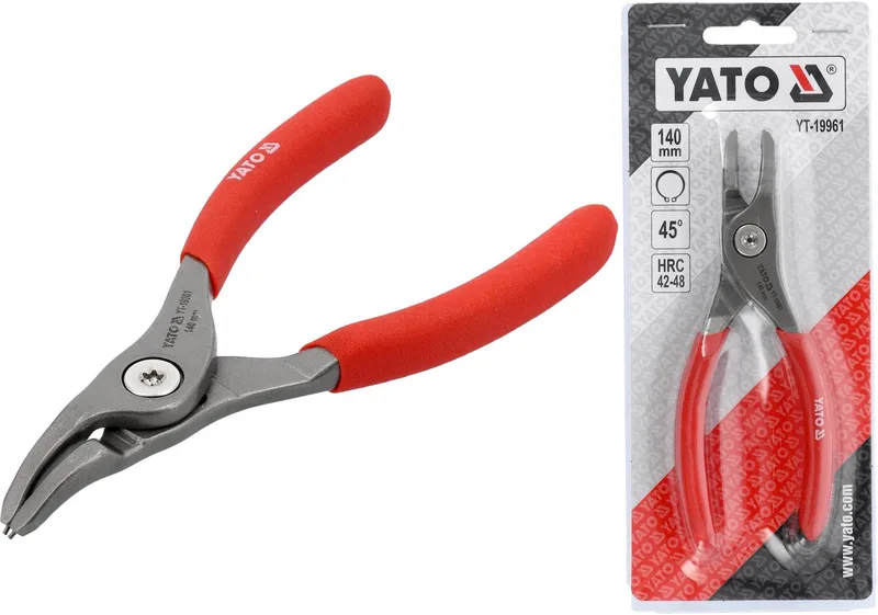 Seeger Tangen 3-10 mm extern gebogen 140 mm von Yato, Rot – Produktbild