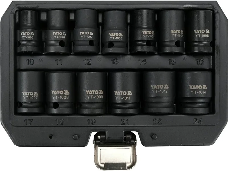 Serie - Dopsleutelset - 1/2" - 13-delig - AS-Drive Technologie by Yato, Black – product image