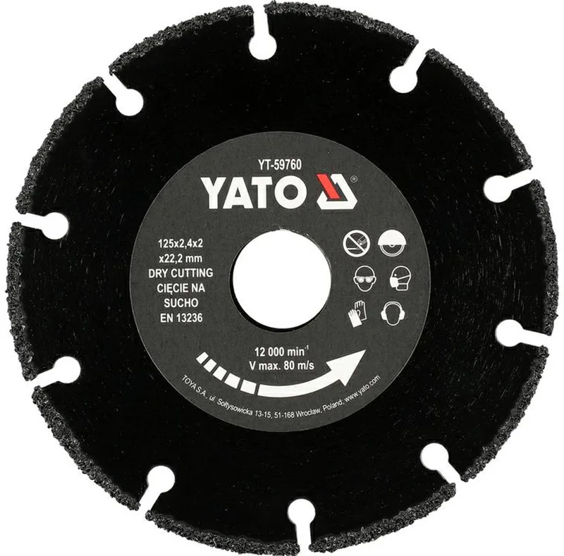 Serie - Houtzaagblad - 125mm - Wolfraamcarbide - Professioneel de Yato – image du produit