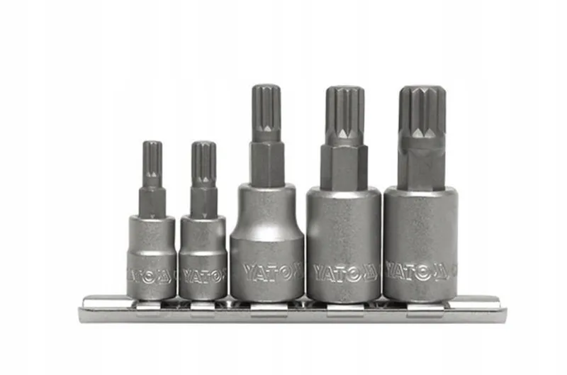 Serie - Spline Dopsleutelset - 5 Stuks - Hoogwaardige Staal de Yato, Metaal – image du produit