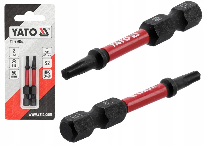 Slagmoer Bits Torx T15 1/4" 50mm - 2 Stuks by Yato – product image