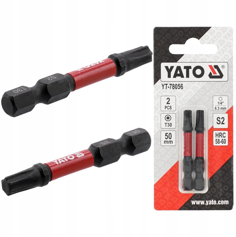 Slagmoeren Torx T30 Bits 1/4" 50mm - 2 Stuks by Yato – product image