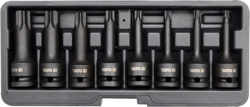 Slagmoersleutel bitset 8-delig YT- 1065 by Yato, Black – product image