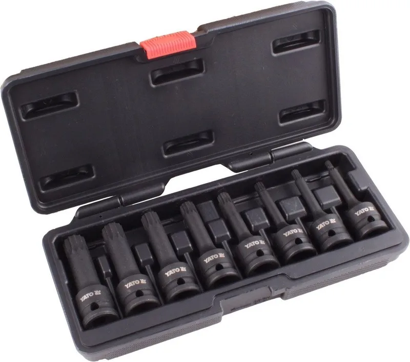 Slagmoersleutel impact 8-delig YT-1069 von Yato, Schwarz – Produktbild