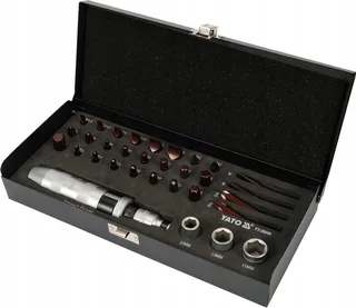 Slagmoersleutel Set met Wisselbits - Metalen Koffer by Yato, Silver – product image 1 of 2