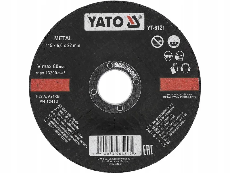 Slijpschijf Metaal 115x6mm - Duurzaam en Efficiënt by Yato – product image