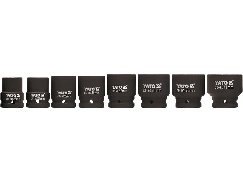 Stecknuss Schlagschrauber-Stecknuss-Set 3/4" 22–41 mm, 8-teilig, Schlagschrauber-Stecknuss-Set 3/4" 22–41 mm, 8-teilig, Schlagschrauber-Stecknuss-Set 3/4" 22–41 mm, 8-teilig van Yato, Meerkleurig – productafbeelding 1 van 3