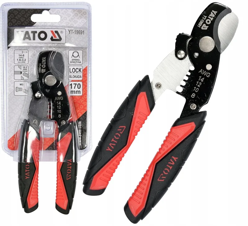 Tangen: Kabelclips & Strippers 170mm by Yato, Red – product image