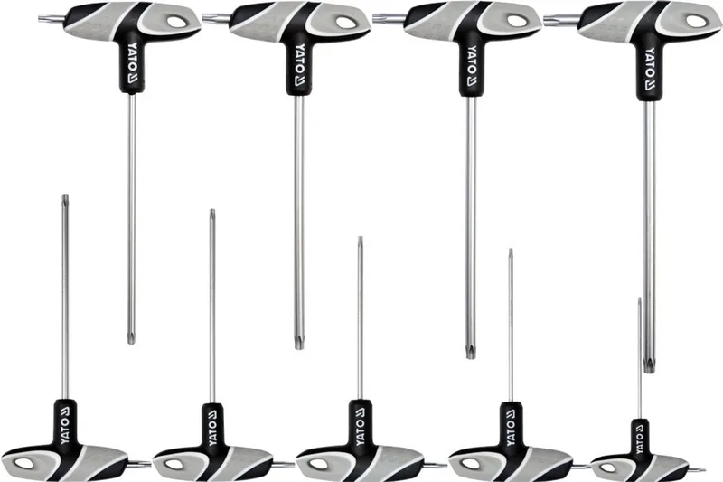 Torx Inbussleutelset met Handgreep T10-T50 - 9 Delig de Yato, Gris – image du produit