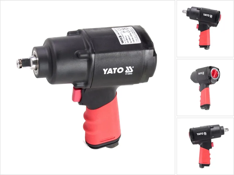Twin hammer slagmoersleutel zwart YT-0953 von Yato, Rot – Produktbild