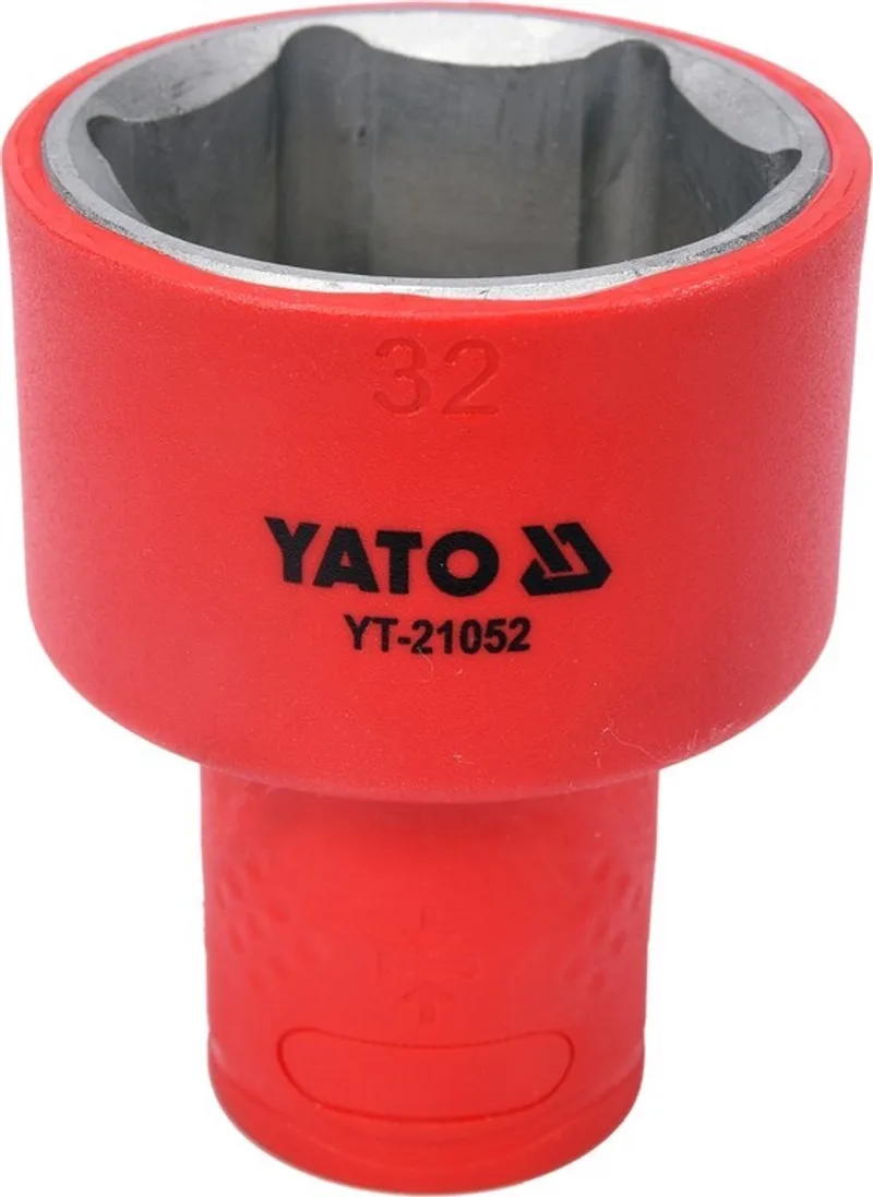 VDE Geïsoleerde Dopsleutel - 32mm - 1/2" - CrV Staal by Yato, Red, Black – product image
