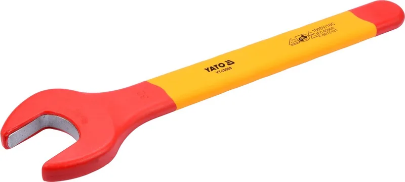 VDE Geïsoleerde Steeksleutel 32 mm - 1000V Geïsoleerd Gereedschap - Lengte 310 mm - Chroom-Vanadium Staal - Elektriciens Steeksleutel voor Werkzaamheden Unter Spanning (YT-20969) de Yato – image du produit