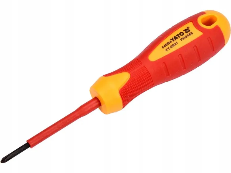 VDE Schroevendraaier PH0 60mm Geïsoleerd 1000V de Yato, Rouge – image du produit