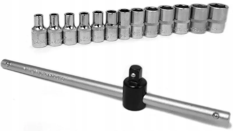 Yato 1/4" Dopsleutelset 4-14mm met T-greep - 14 Delig de Yato – image du produit