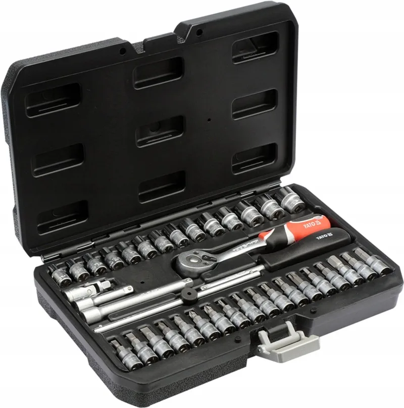 Yato 1/4" Dopsluitingsset met Ratel & Bits - 38 Delen by Yato – product image