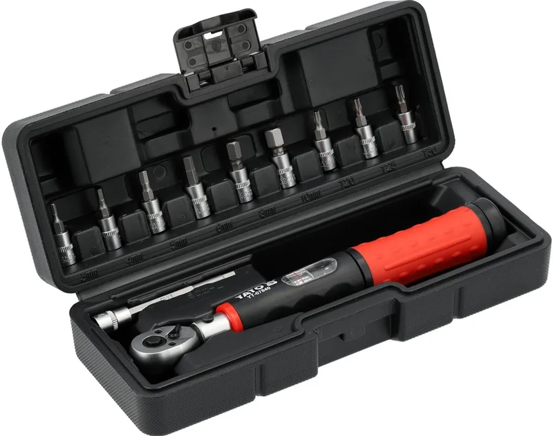 YATO 11 Delige 1/4'' Momentsleutel Set 5 - 25 NM by Yato, Red – product image