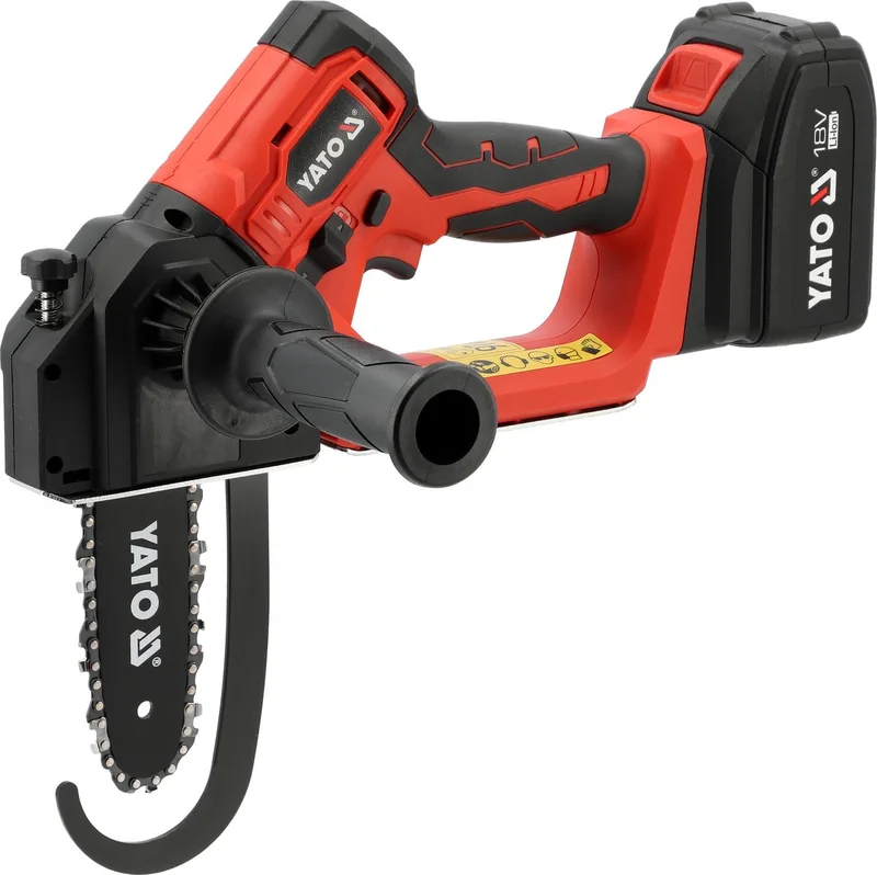 YATO 18V Accu Mini Kettingzaag - Borstelloos - 6" (158 mm) - Met 4.0 Ah Accu & Snellader (YT-828115) von Yato – Produktbild
