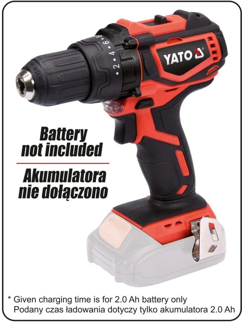 Yato 18V Serie - Accuboormachine - Borstelloos - 2000 RPM - Metaalhuis von Yato – Produktbild