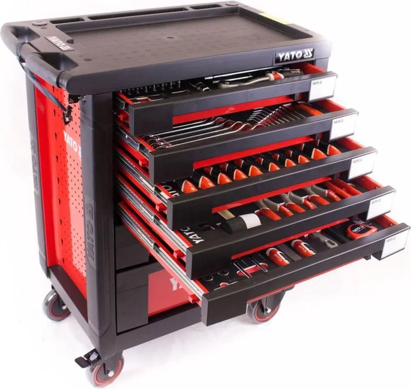 Yato 211 Delige Gevulde gereedschapswagen by Yato, Red – product image