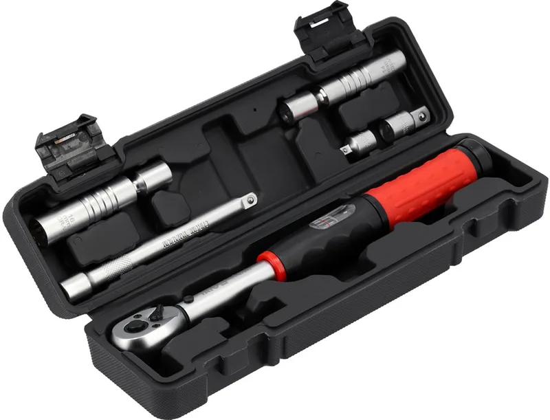 YATO 6 Delige 3/8'' Momentsleutel Set 10 - 60 NM (incl bougie doppen) de Yato, Rouge – image du produit