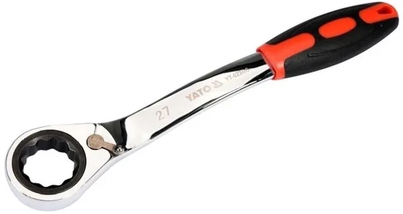 YT-02386 - Gebogen Ringsleutel met Ratel 27 mm by Yato – product image