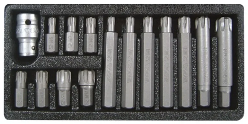YT-0419 - Ribe Bit Set - 15-delig - Staal S2 - Inclusief Adapter by Yato – product image