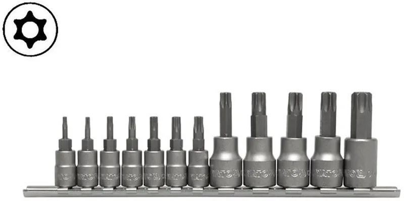 YT-04332 Serie - Dopsleutelset - 12-delig - Torx - Chroom-vanadiumstaal de Yato, Gris – image du produit