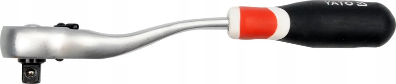 YT-0731 - Gebogen Ratelsleutel - 3/8" - 72 Tanden - Ergonomische Handgreep by Yato, Chrome, Satijn – product image