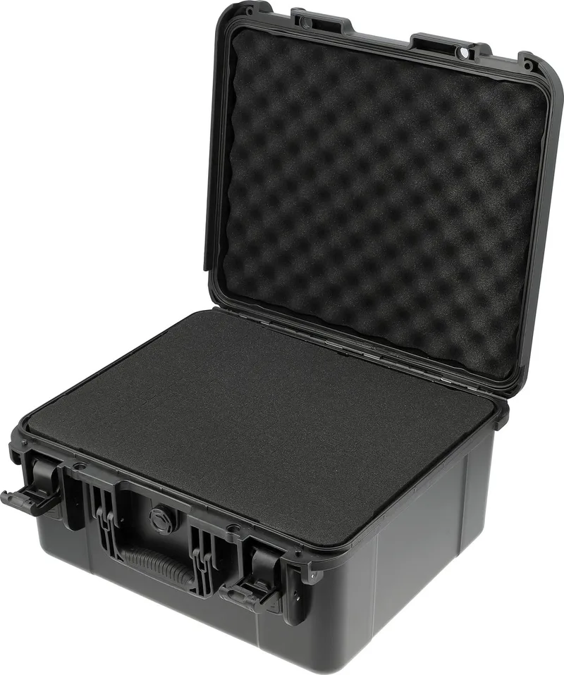 YT-088975 Waterdichte Koffer met Plukschuim – IP67 Hermetische Gereedschapskoffer – Robuuste Transportkoffer – Kunststof Universele Case – Met Drukventiel – Vierkant & Extra Diep – 41.2 x 37 x 20 cm de Yato, Noir – image du produit