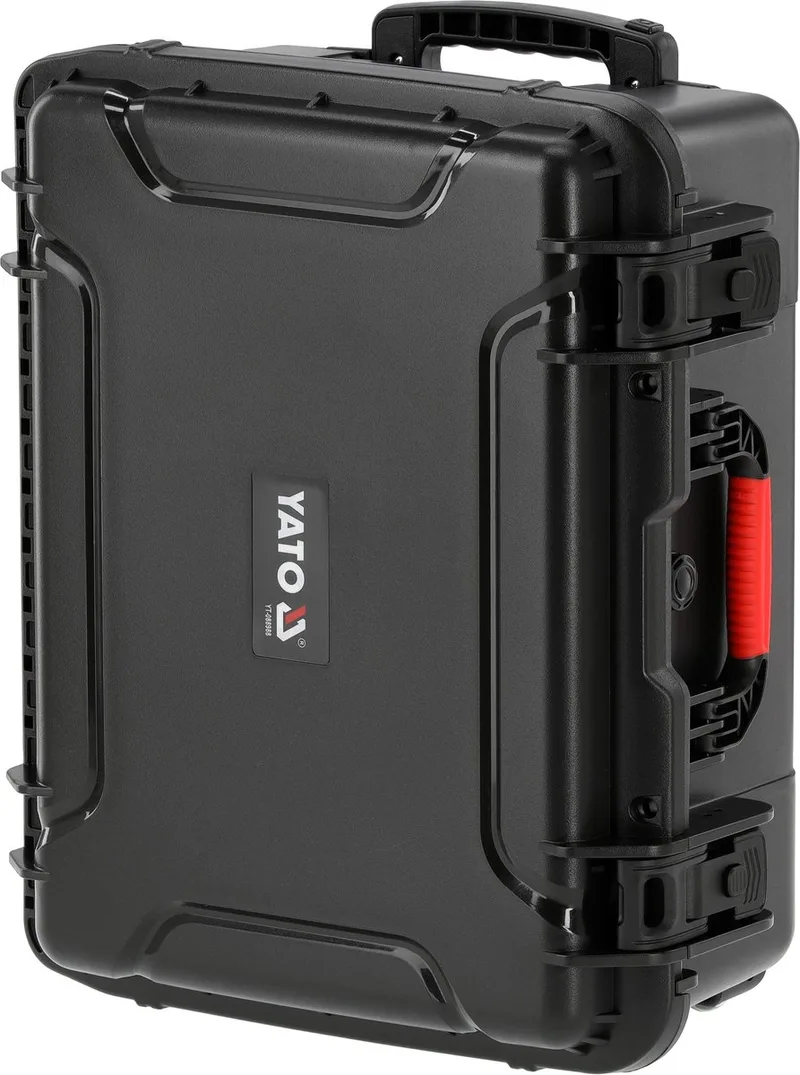 YT-088988 Grote Waterdichte Koffer met Plukschuim – IP67 Hermetische Gereedschapskoffer – Heavy Duty Transportkoffer met Uittrekbare Handgreep – Extra Diep – 53.5 x 42.3 x 24 cm de Yato, Noir – image du produit