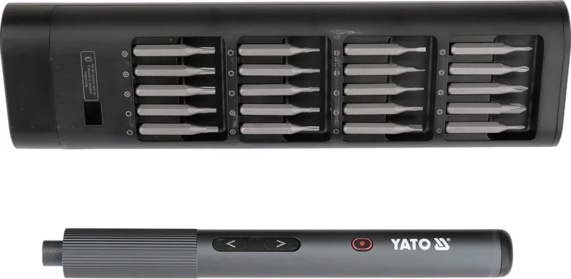 YT-25763 Precisie Accu Schroevendraaier Set - 3.7V - USB-C - LED - Inclusief 20 S2 Bits & Magnetiseur von Yato, Grau – Produktbild