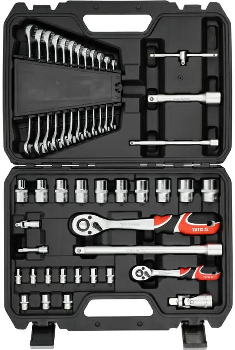 YT-38742 Serie - Dopsleutelset - 41 stuks - Chroom-Vanadiumstaal - Ergonomische Handgreep von Yato – Produktbild