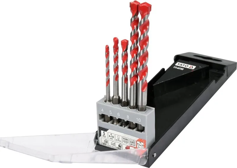 YT-44789 - Universele Borenset - 5-delig - 4-10 mm - HEX-aansluiting - Geschikt voor Metaal, Beton, Hout & Meer de Yato – image du produit