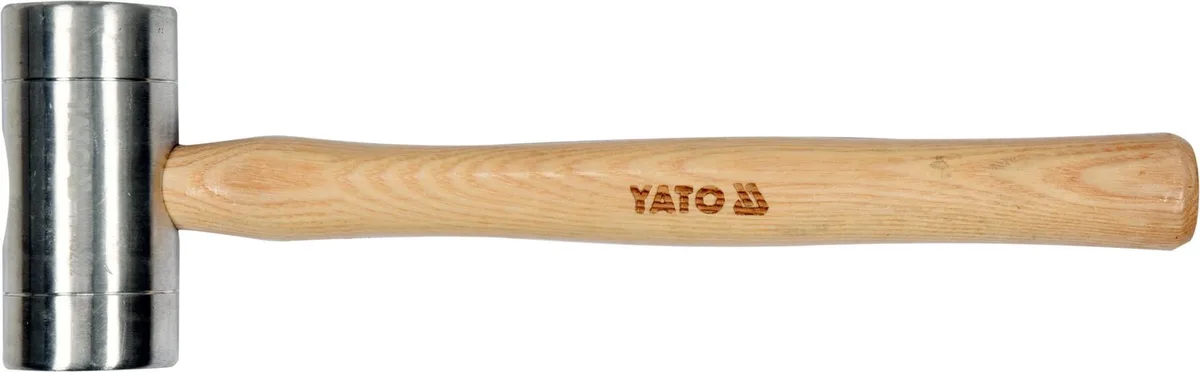 YT-45282 Aluminium Hamer 580g - Ø 50 mm - Met Houten Steel (320 mm) - Voor Slotenmakers, Plaatwerk & Onderhoudswerkzaamheden de Yato – image du produit