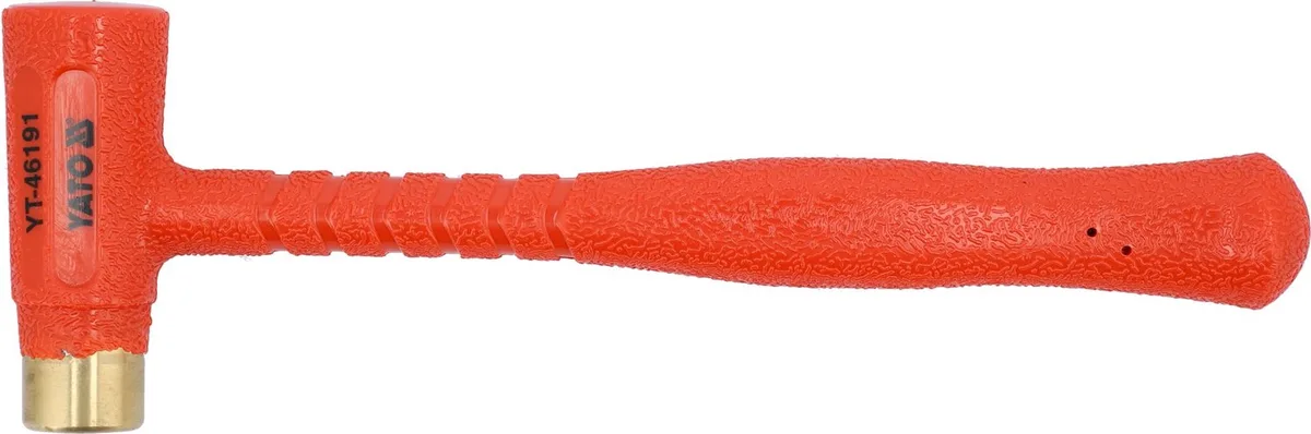 YT-46191 Terugslagvrije Messing Hamer 700g - Ø 32 mm - Met Ergonomische PVC Steel (330 mm) - Schokabsorberend & Beschermend voor Machineonderdelen & Tegels von Yato – Produktbild