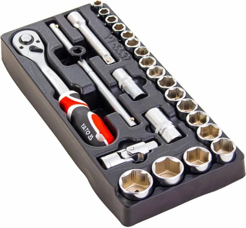 YT-5537 Doppenset Opname 1/2 24-delig von Yato, Weiß – Produktbild