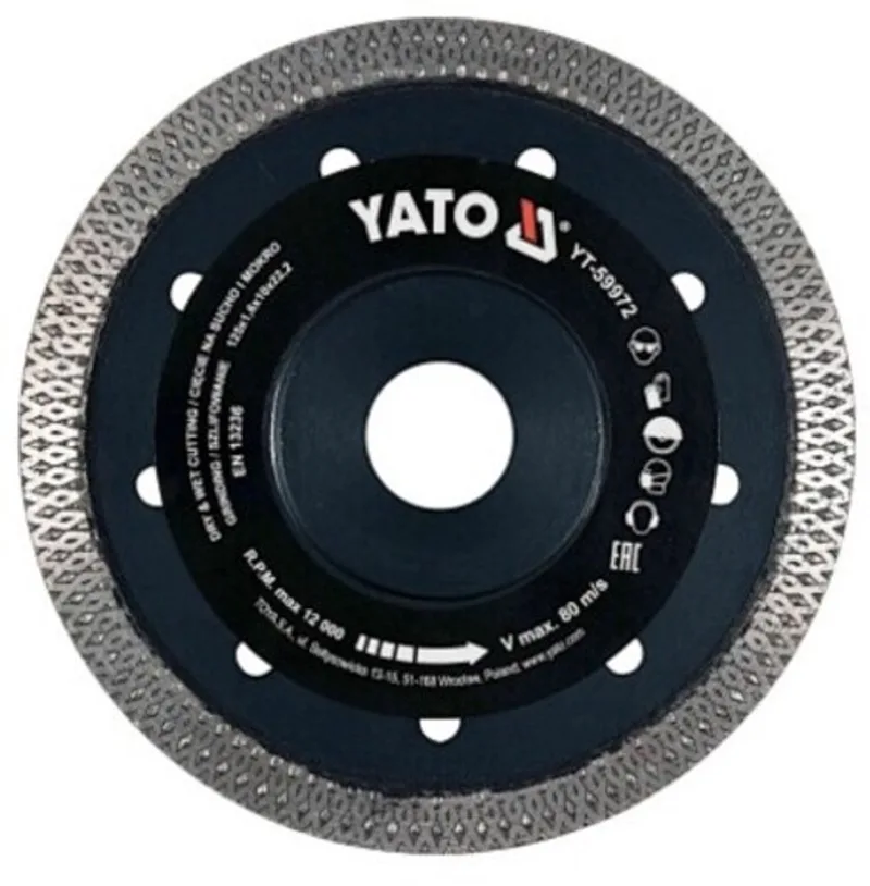 YT-59972 - Diamantschijf - 125 mm - Voor Keramiek en Gres - Droog en Nat Gebruik de Yato – image du produit