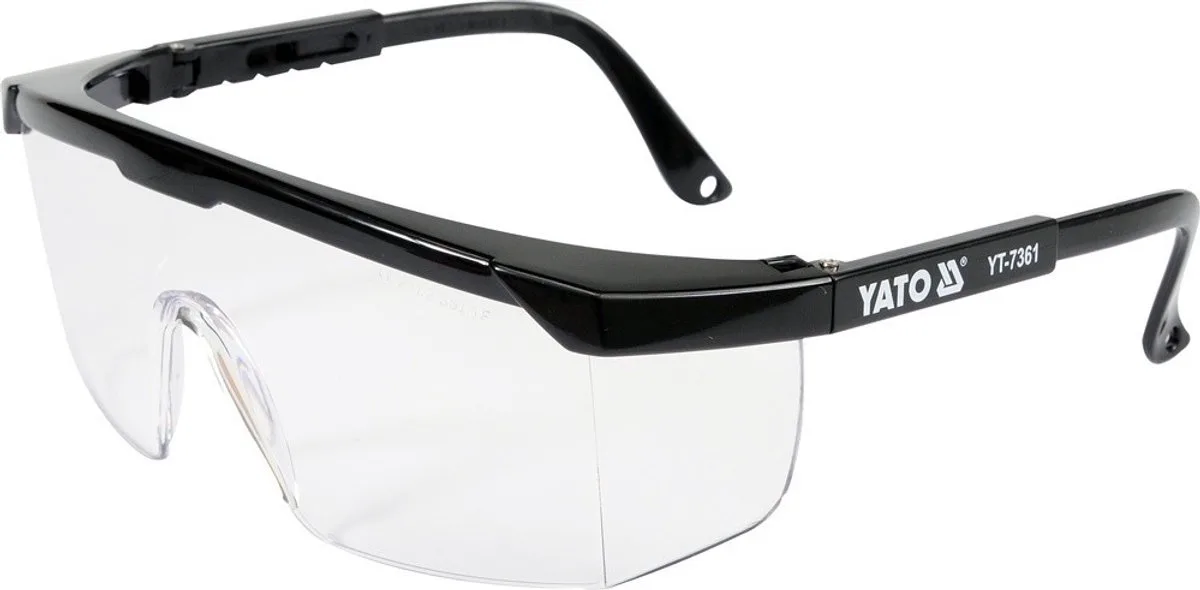 YT-7361 - Veiligheidsbril - Optische klasse 1 - UV-bescherming - Frame fra Yato, Sort – produktbillede