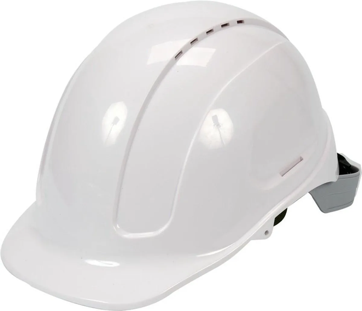 YT-73972 Veiligheidshelm – ABS-materiaal – Verstelbaar 53-64 cm – Met Draaiknop en Ventilatie von Yato, Weiß – Produktbild