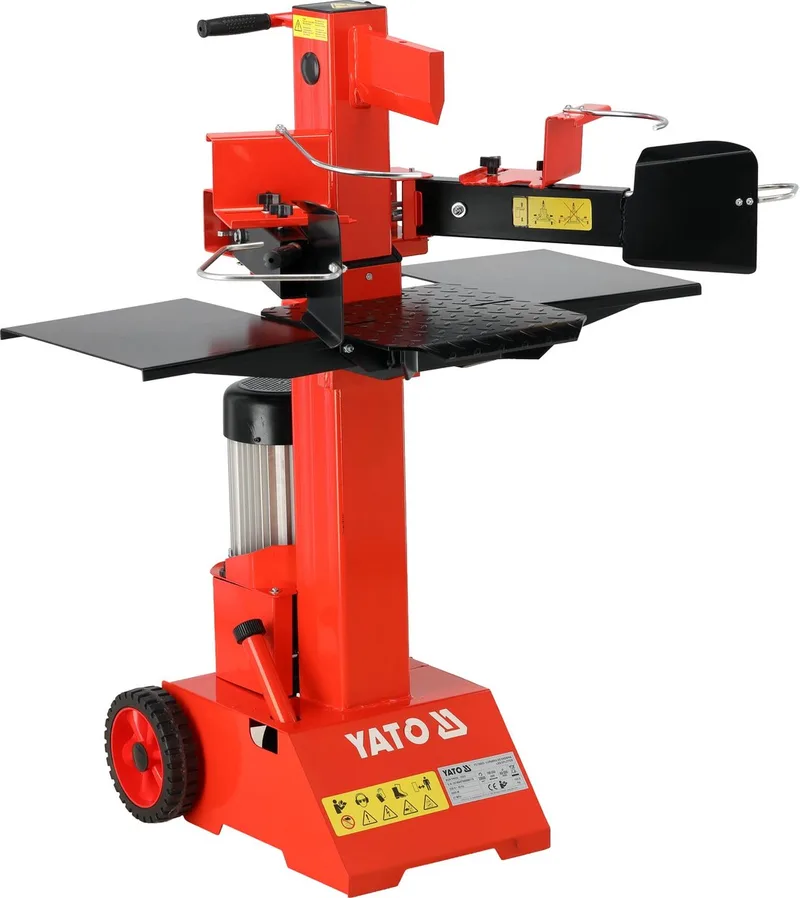 YT-8 Ton Verticale Houtklover - Elektrische Hydraulische Klover - 3000W - Voor Boomstammen tot 55 cm - S6 40% Continu-Modus de Yato – image du produit
